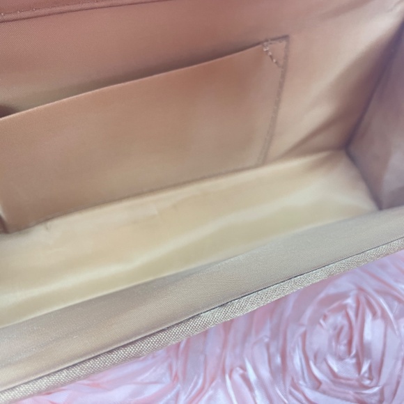 Bijoux Terner Mocha Colored Satin Evening Bag with Bow and Sparkly Details - Picture 11 of 17